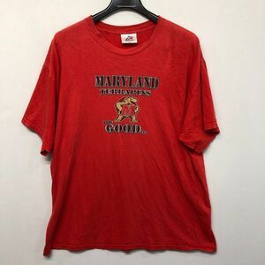 Vintage Adult University of Maryland Terrapins T-Shirt Tee Size XXL Red M170 -28